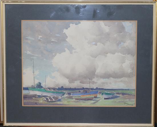 Charles Jennings (Exh. 1919-35) Assorted landscapes, largest 12 x 15.5in.